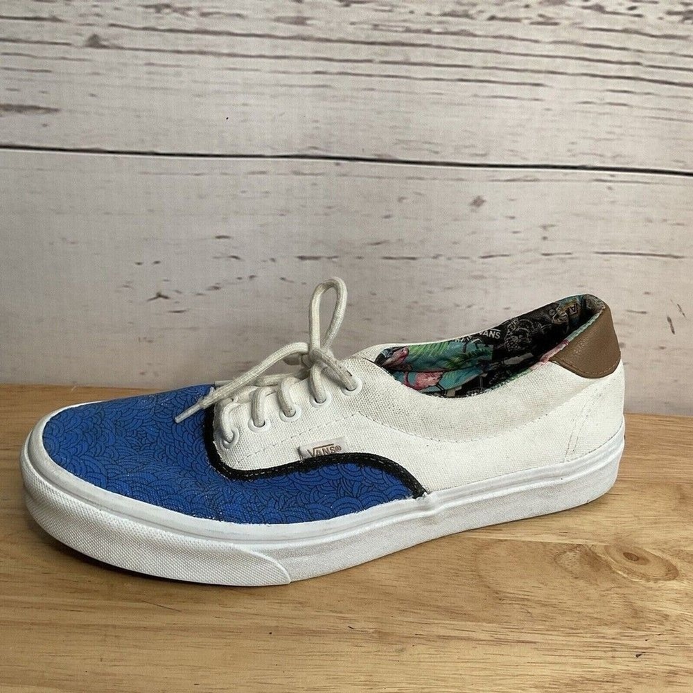 Vans Blue/White Lace Up Sneakers Men 10 Vietnam Canvas